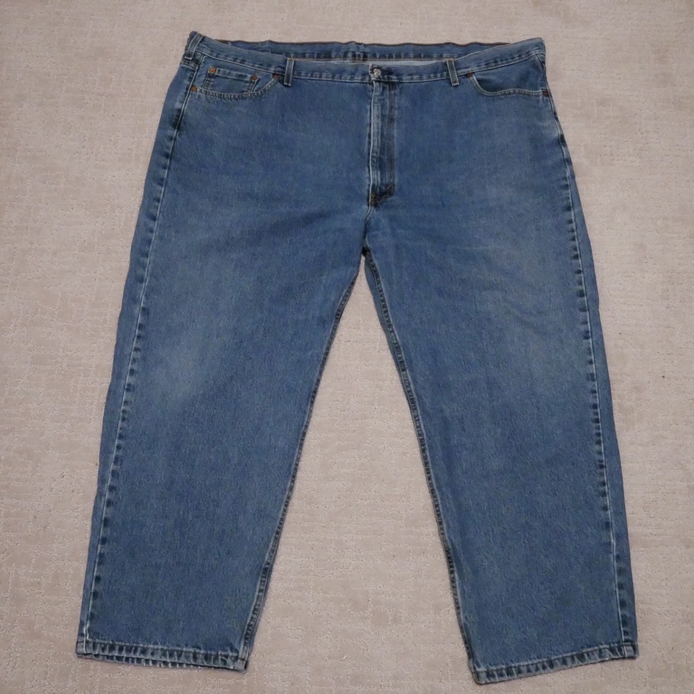 Levis 550 Relaxed Fit Mens Jeans 52x30 Blue Denim Medium Wash WaterLess‎ 52 x 30